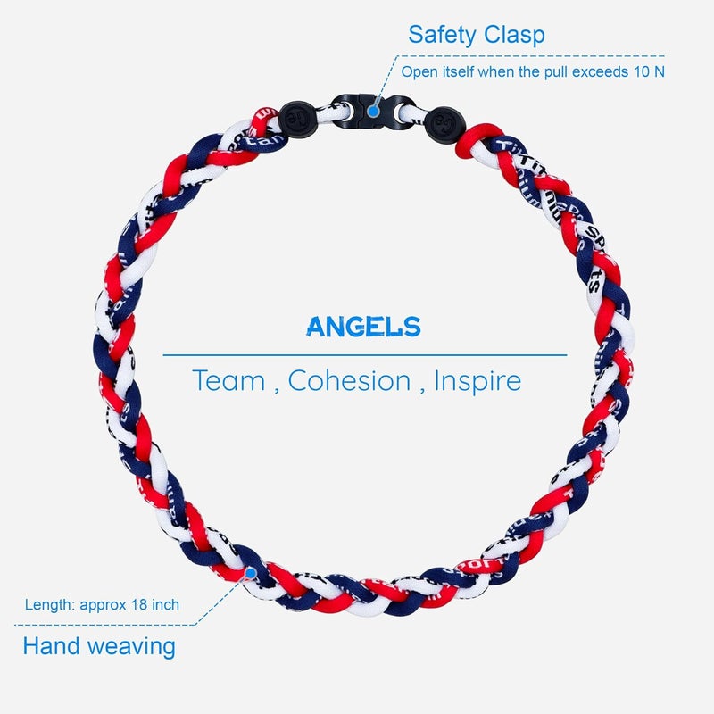 SUPBOMM Baseball Rope Necklaces, League Team Colors Braided Necklace, Baseball Team Gifts - Image 2